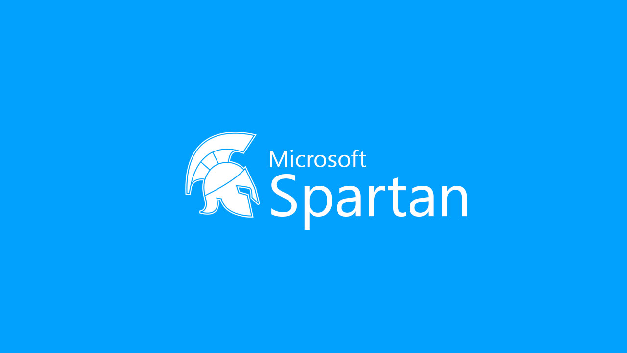 Logo Microsoft Spartan blanc sur fond bleu