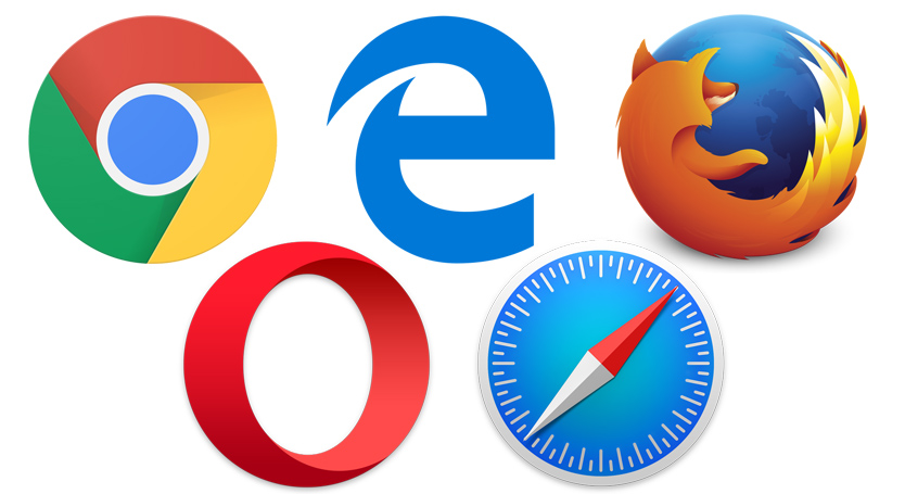 Logos des différents navigateurs web les plus utilisés