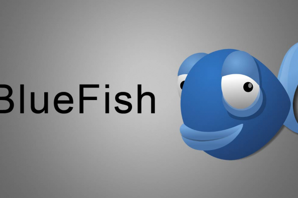Logo de l'éditeur Bluefish représentant un poisson bleu