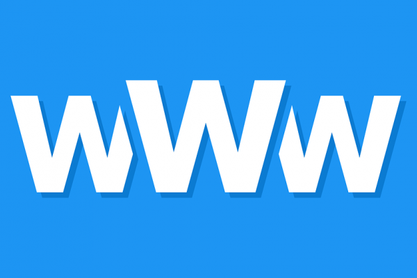 Logo word wild web sur fond bleu