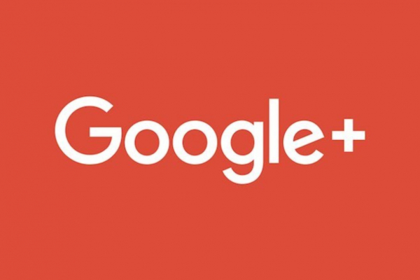 Logo du réseau social de Google. Google plus sur fond rouge.
